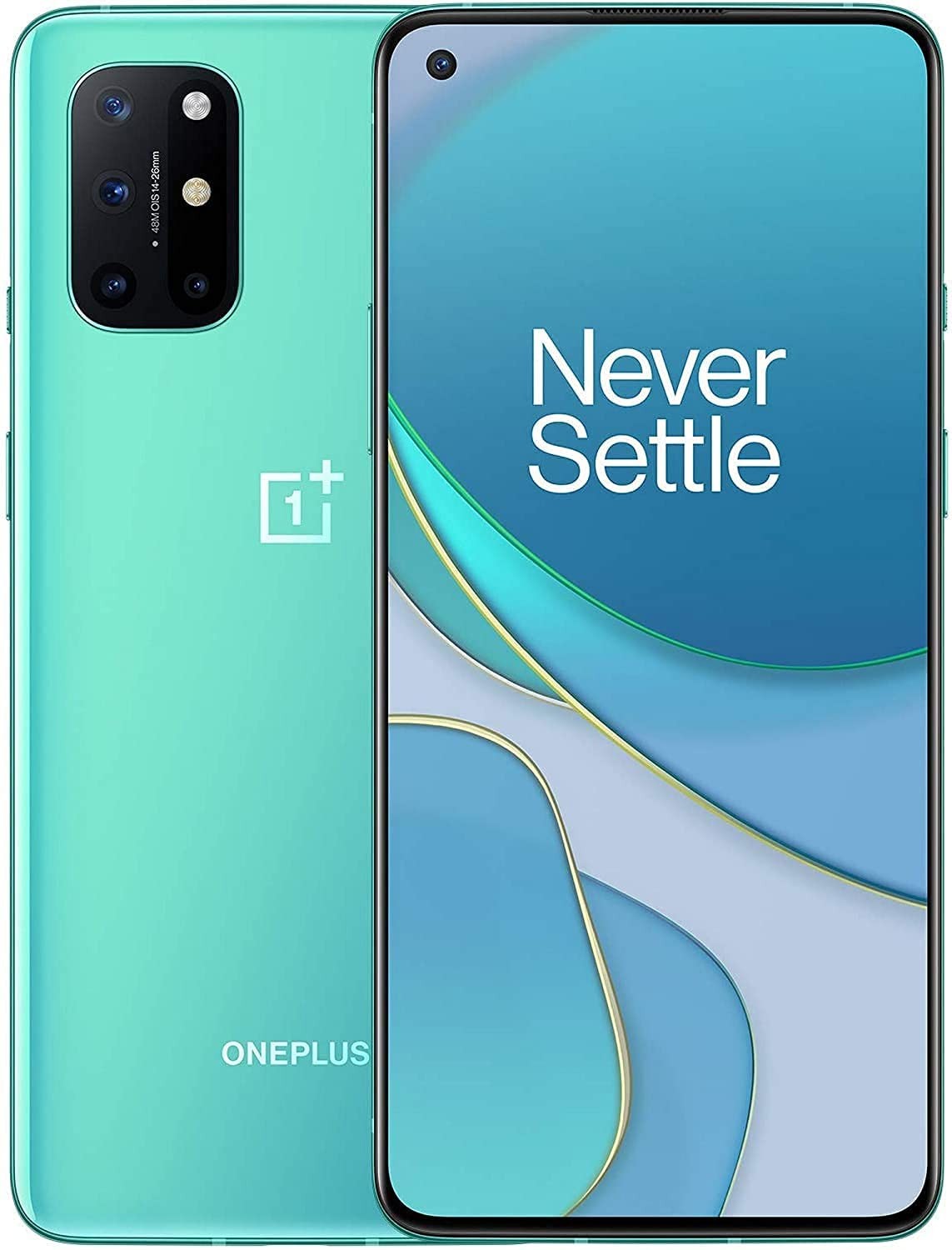 OnePlus 8T+ 5G 12GB（RAM)+256GB 120Hz 显示屏 （T-Mobile/Sprint 解 锁）KB2007单 SIM 卡智能手机-海蓝宝石绿 （已更新）
